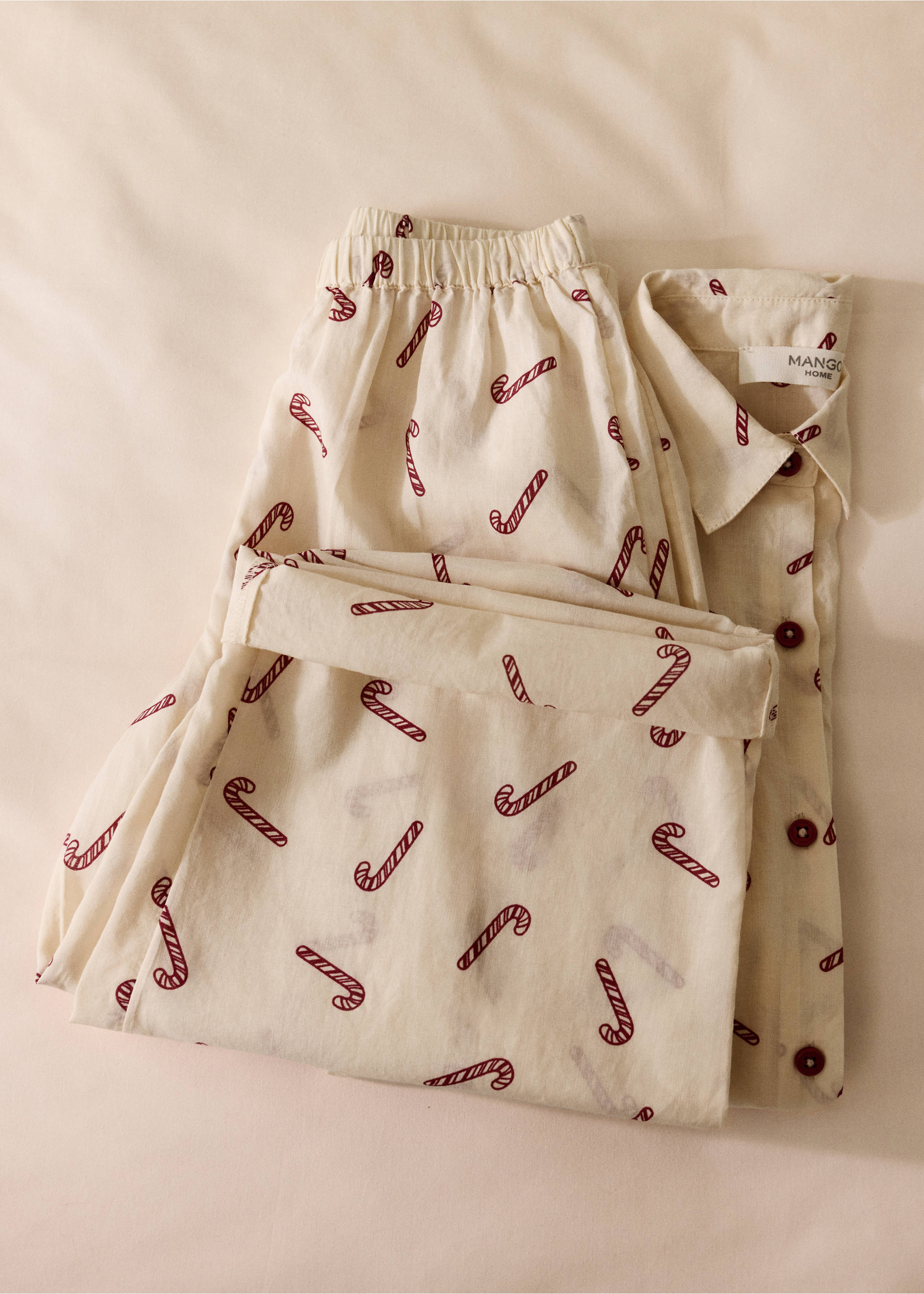Printed pyjama trousers - General plane, Off White. Ref: 37054452-00.