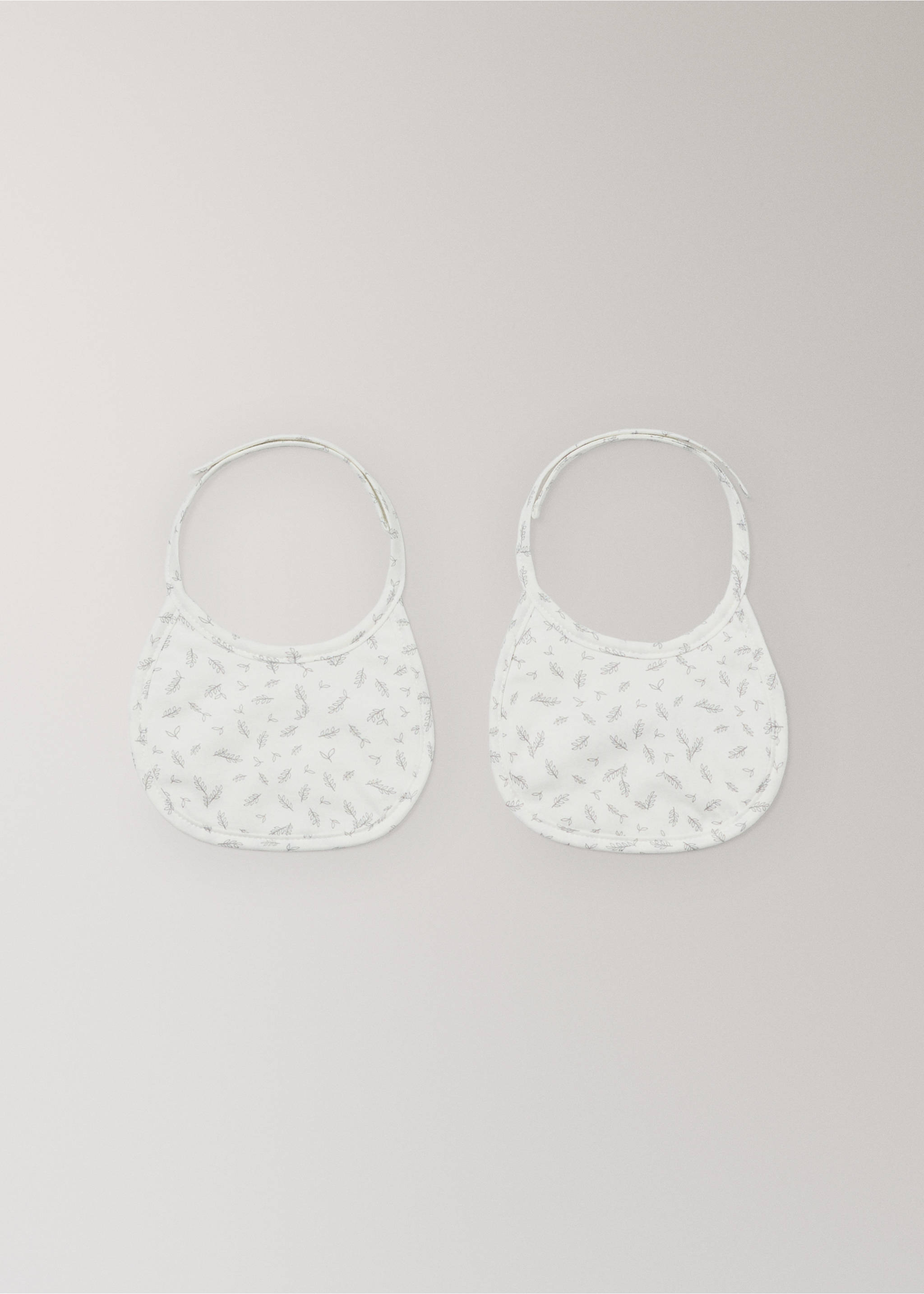 Printed muslin bib set - Article without model, Ecru. Ref: 37054458-00.