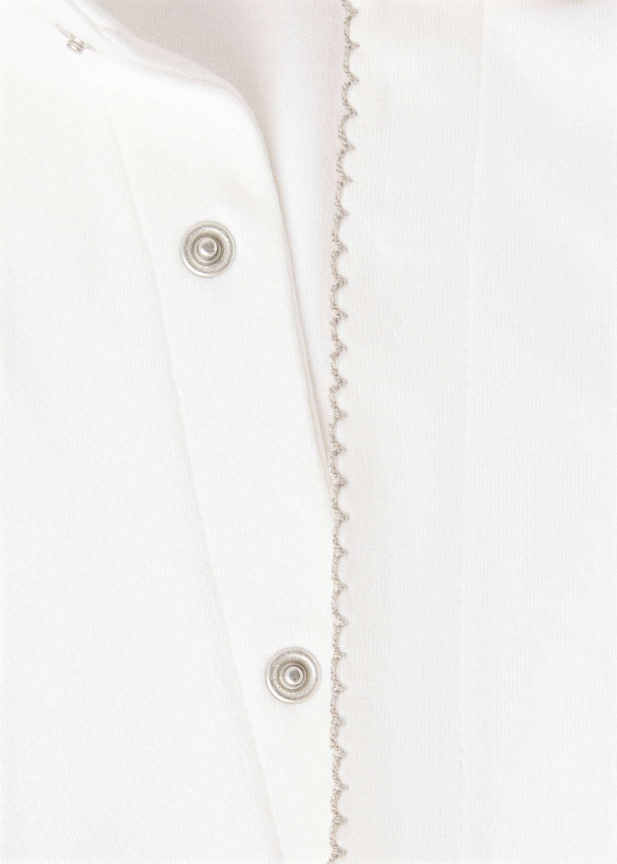 Contrast trim pyjama onesie — Off White