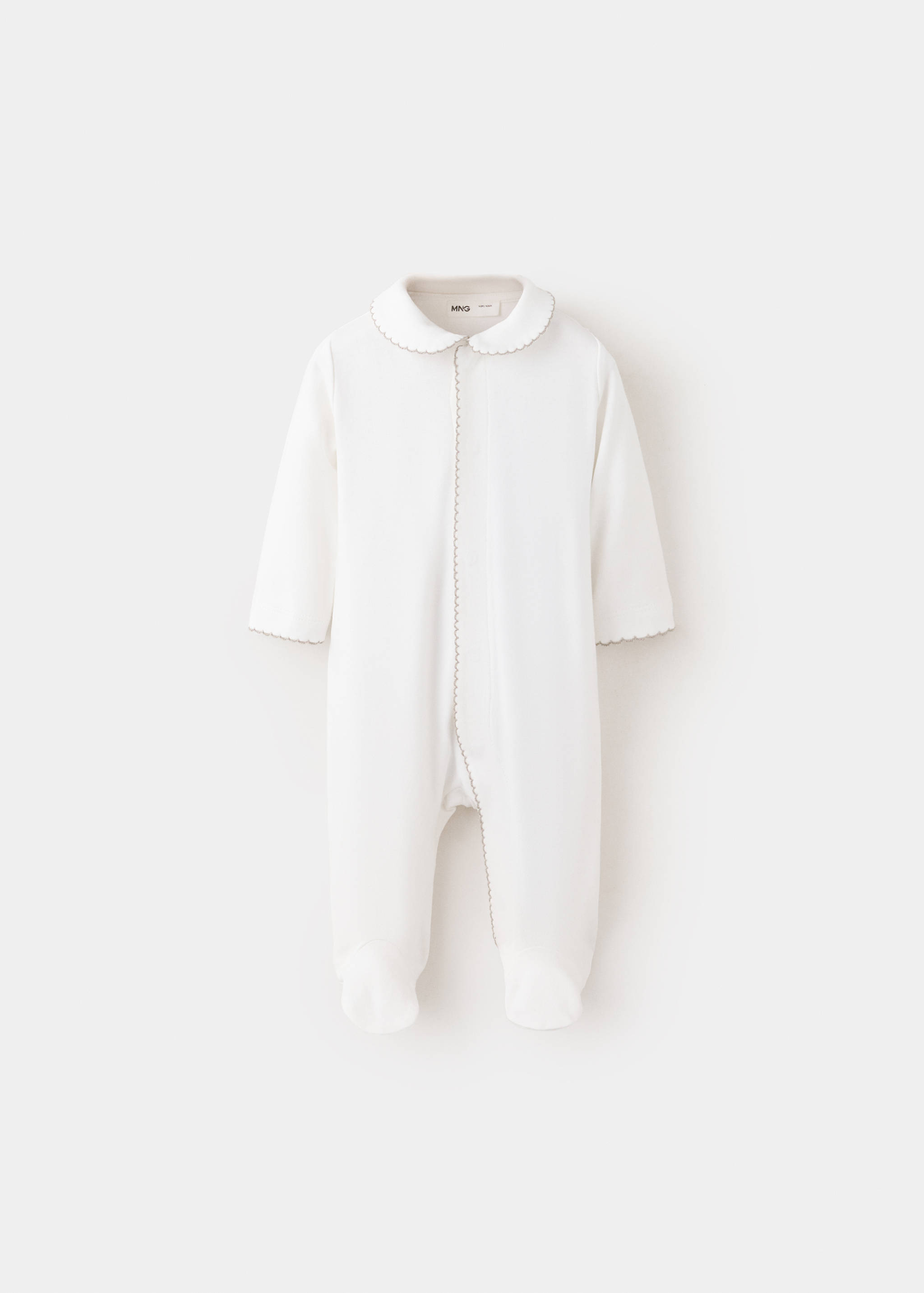 Contrast trim pyjama onesie - Article without model