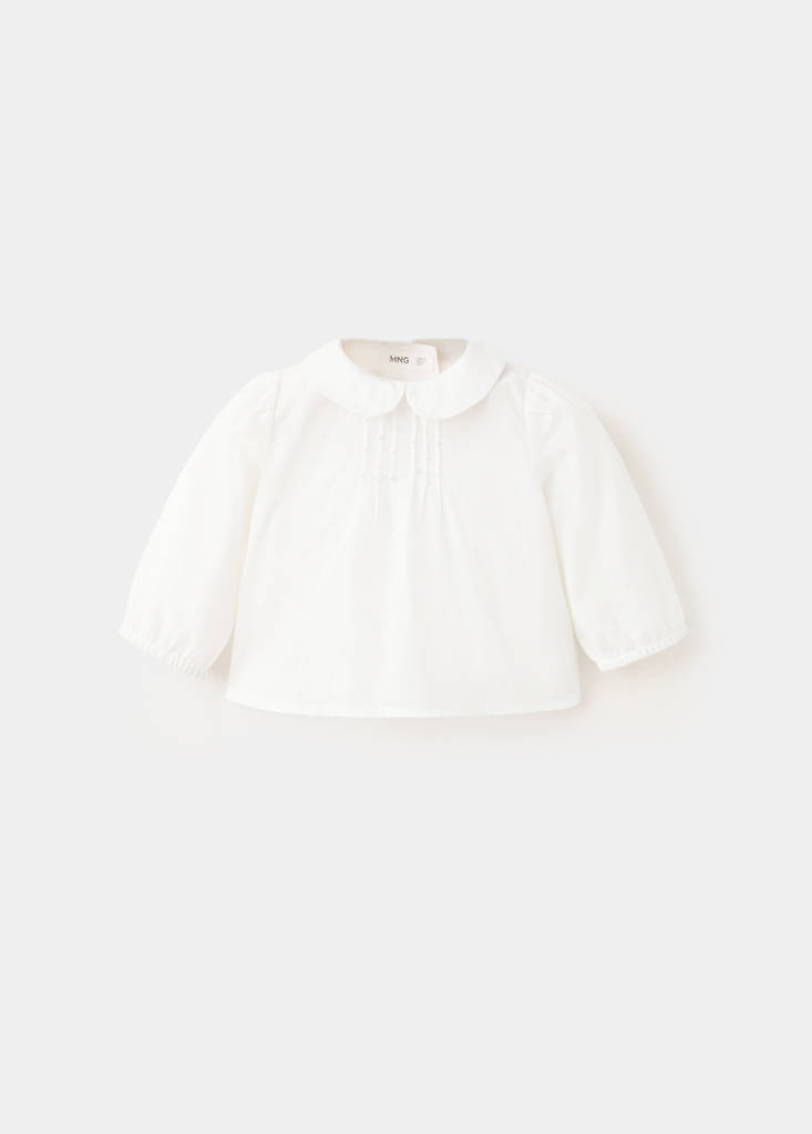 Peter Pan collar blouse — Off White