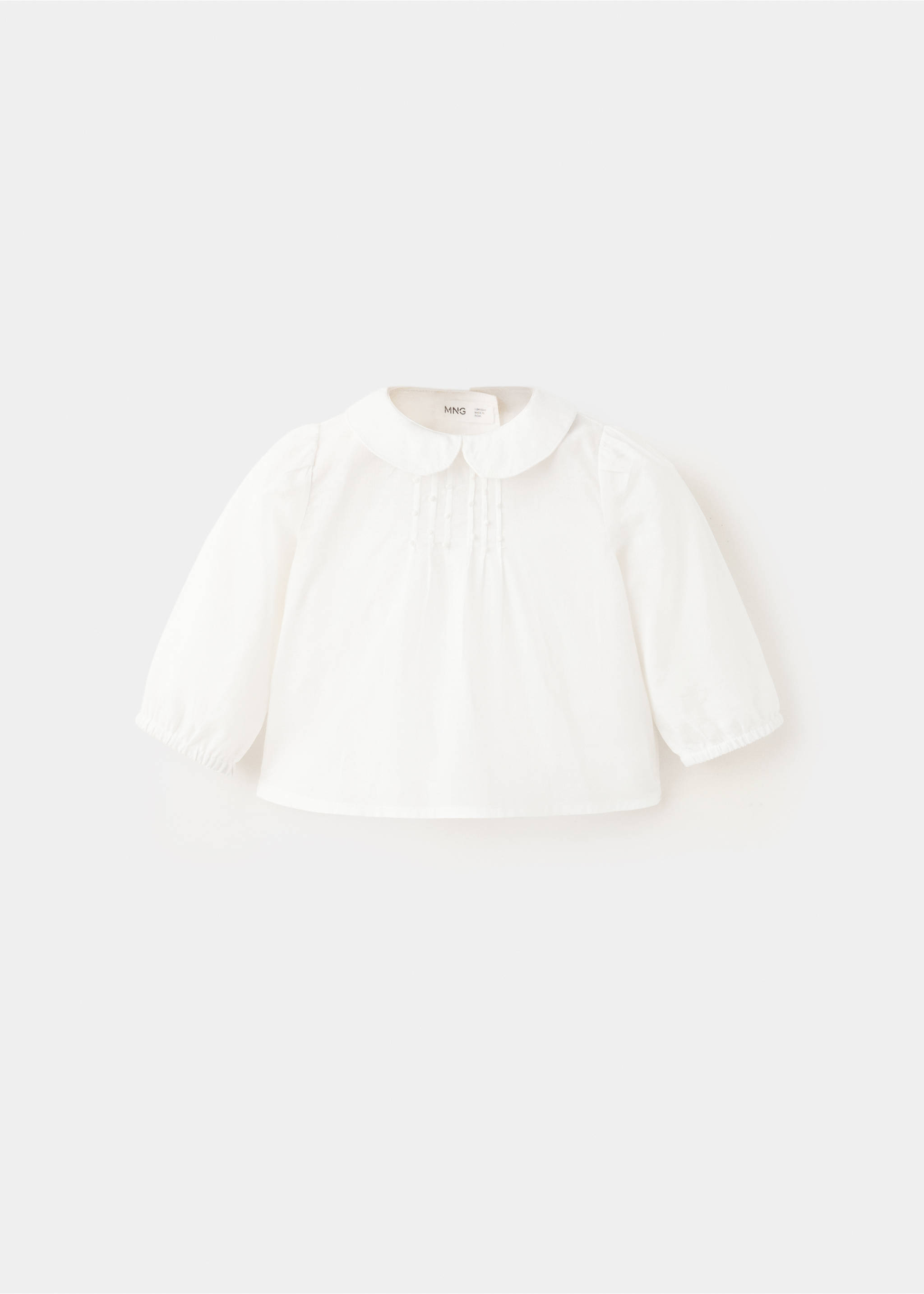 Blouse à col Claudine - Article sans modèle, Blanc cassé. Ref: 37054462-00.
