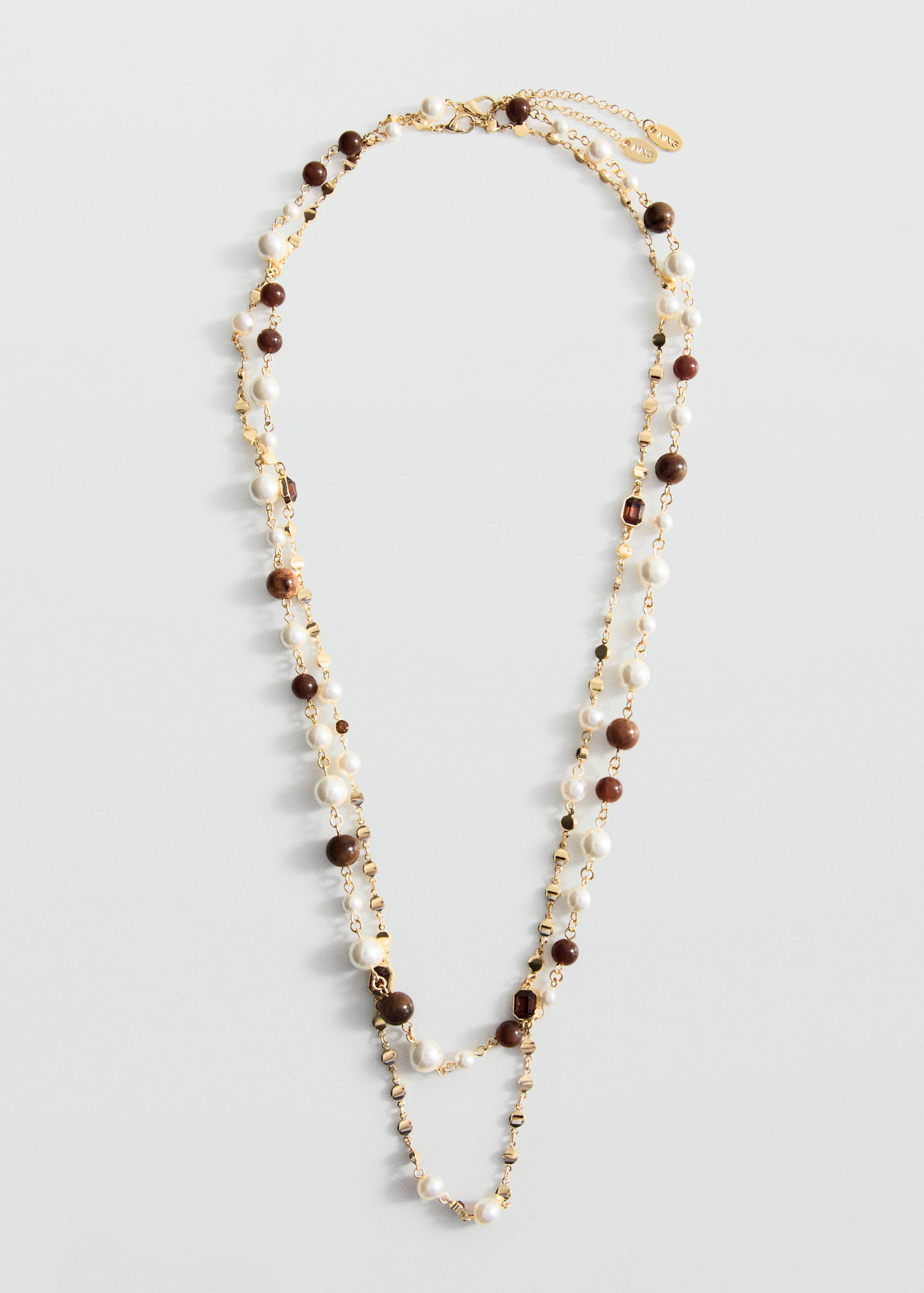 Set of 2 combined bead necklaces - Article without model