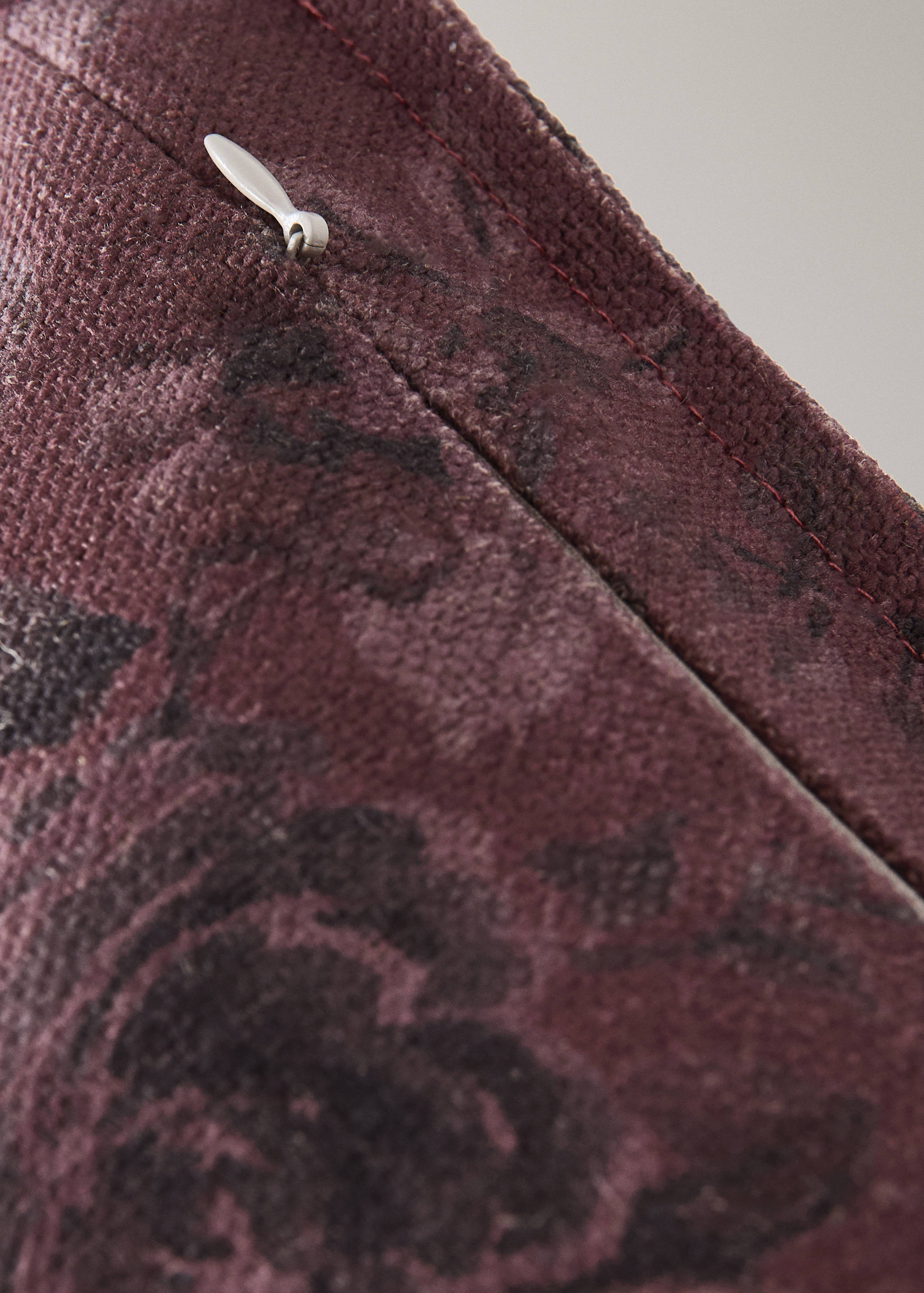 Floral cotton cushion cover 50 x 50 cm - Details of the article 2