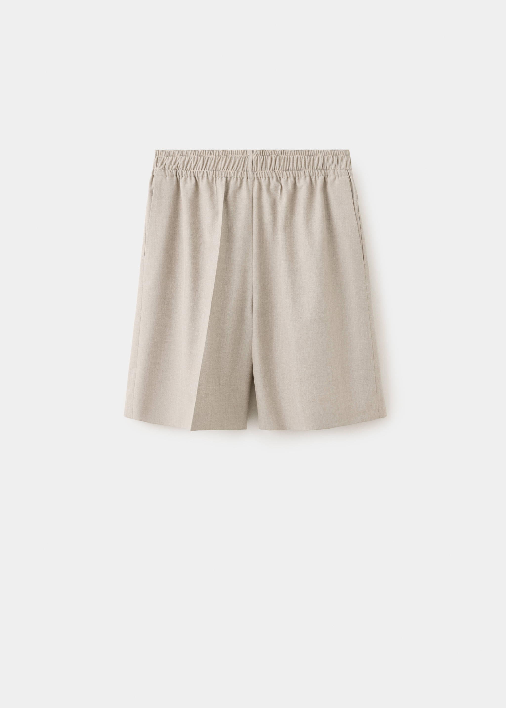 Straight-fit high-waist bermuda shorts - Article without model