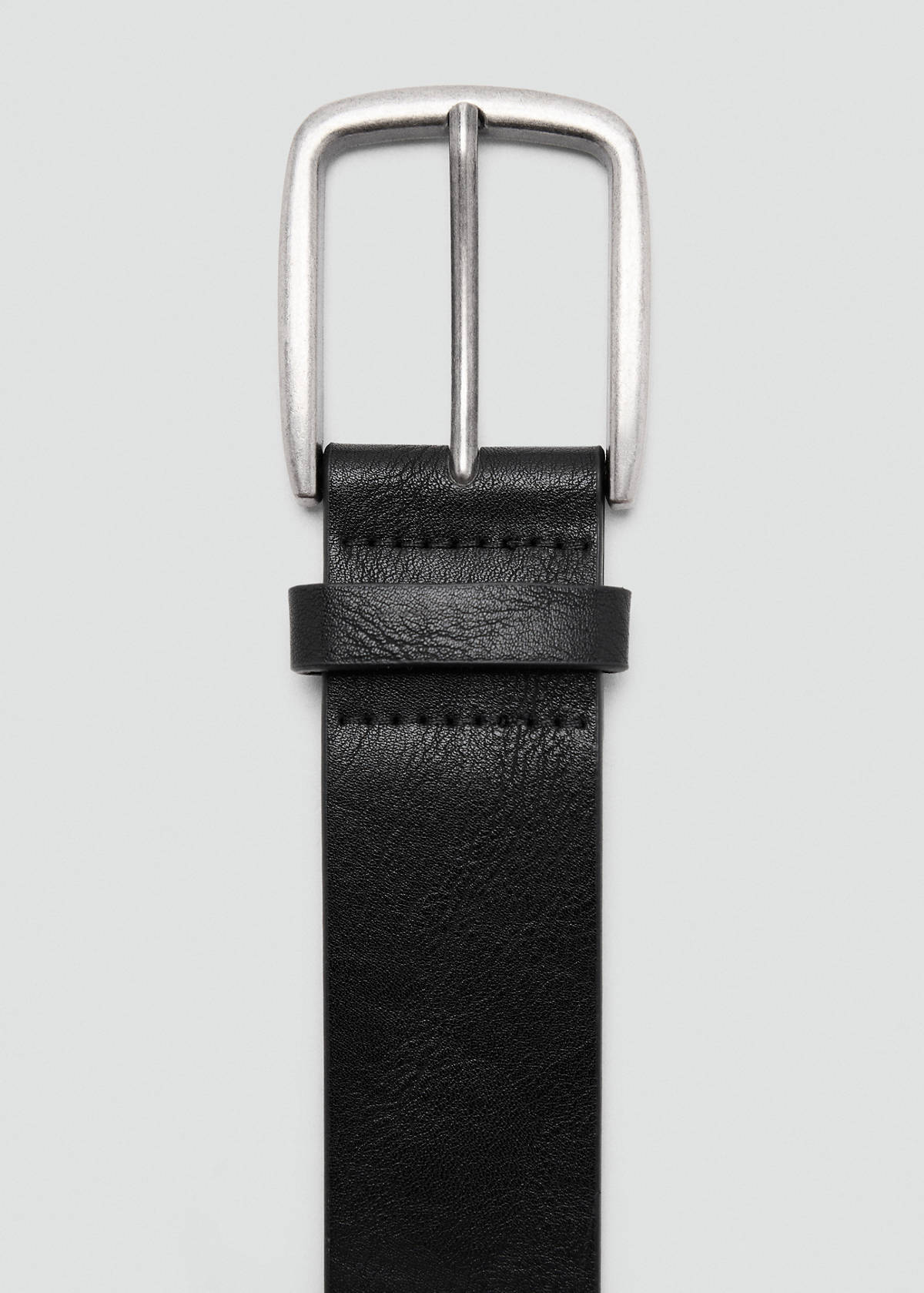 Square buckle belt — Black