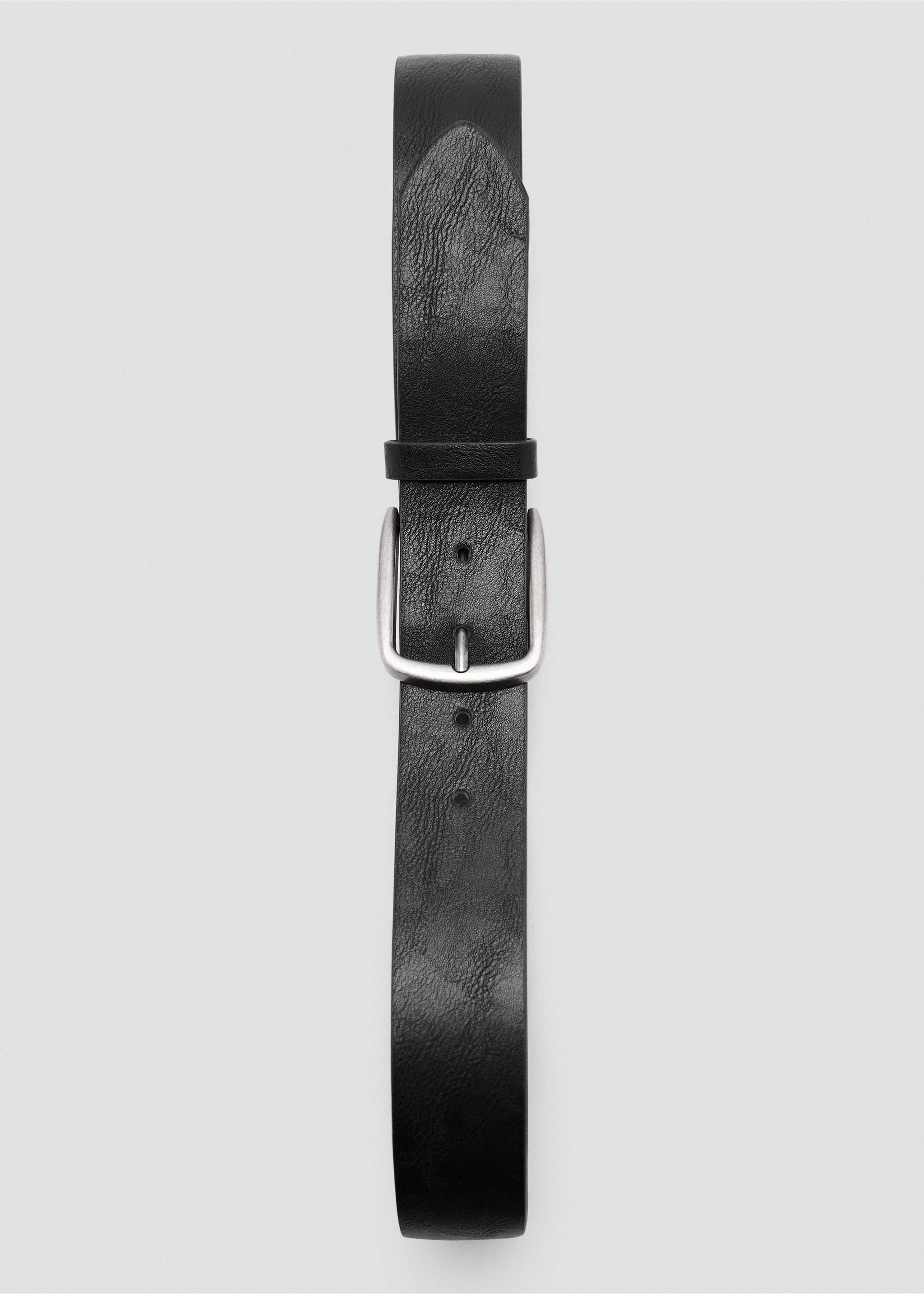 Square buckle belt - Details of the article 2, Black. Ref: 37054474-00.