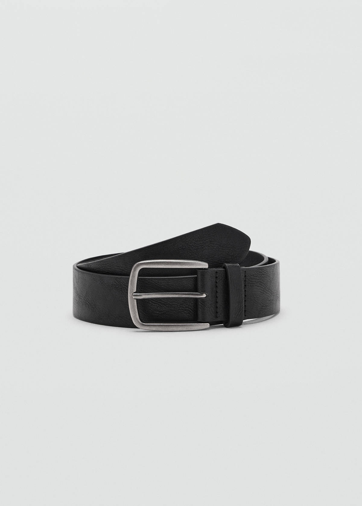 Square buckle belt — Black