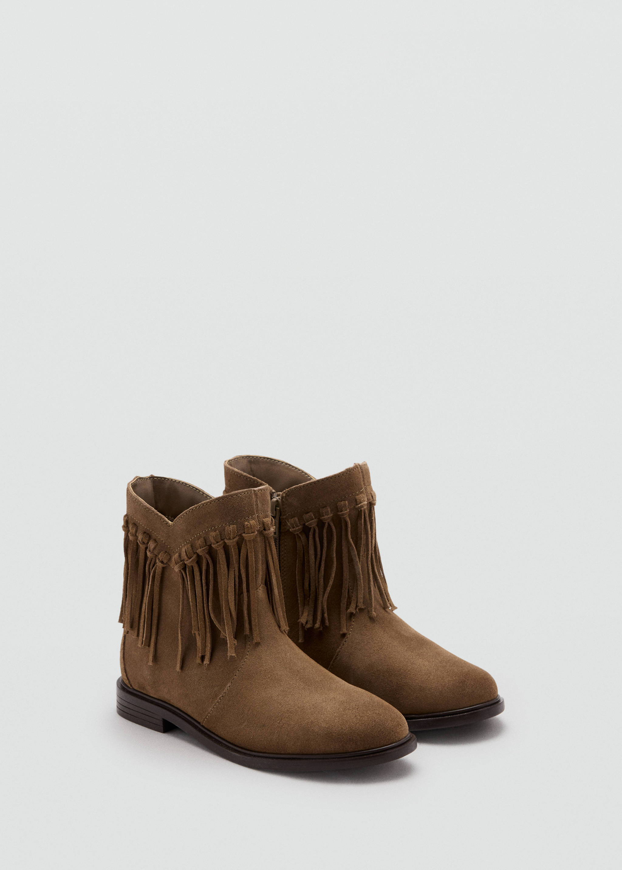 Bottines à franges cuir - Plan moyen
