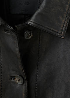 Leather jacket with worn effect — Brown 6