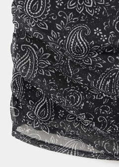 Paisley boat-neck blouse — Black 7