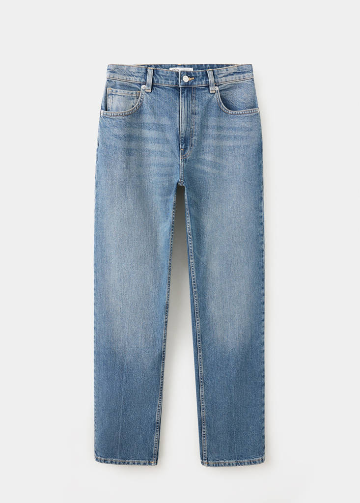 Slim-fit high-waist jeans — Medium Blue