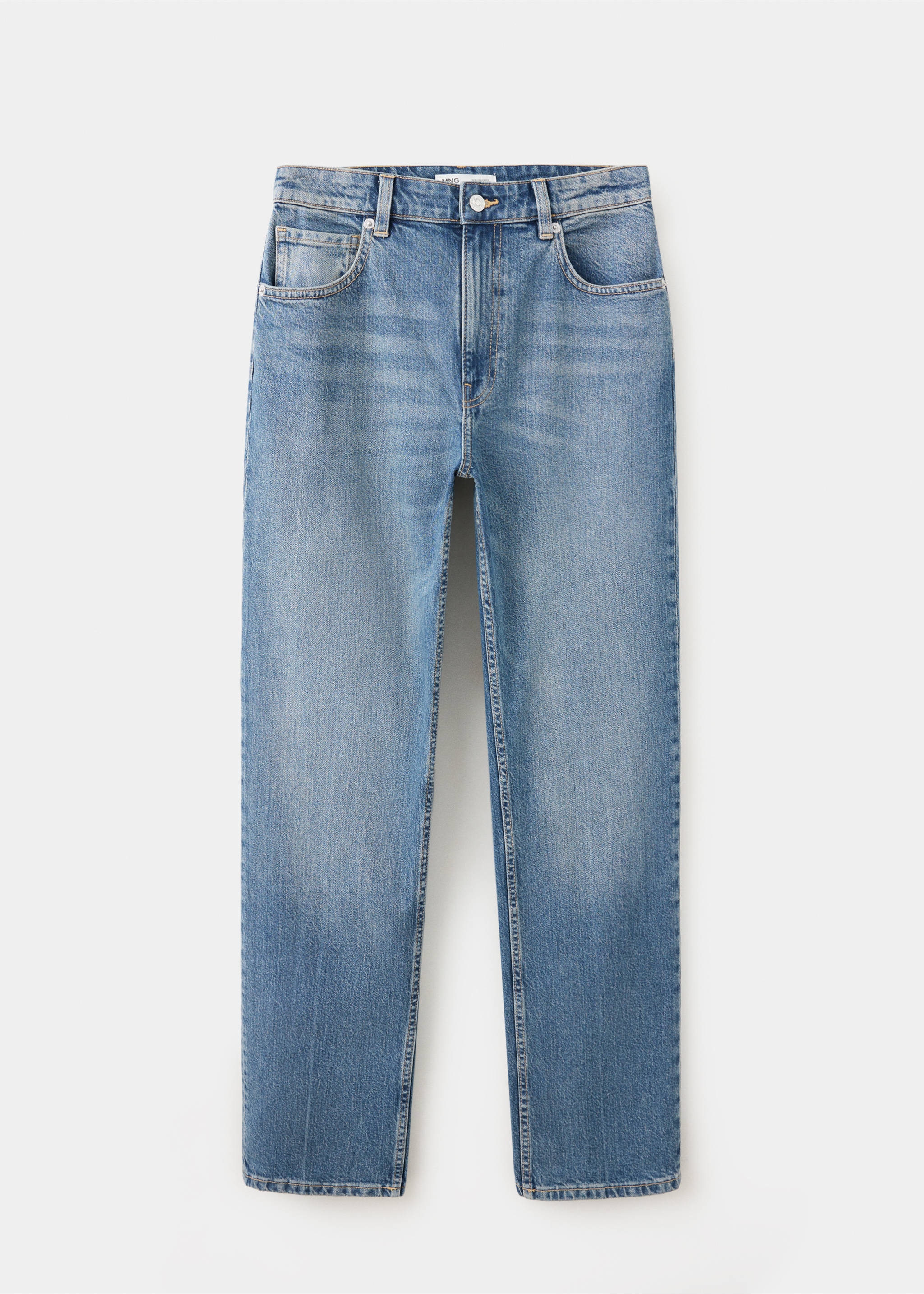 High waist straight jeans - Article without model, Medium Blue. Ref: 37054780-00.