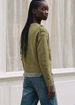 Knitted jersey with belt loop details — Khaki 3
