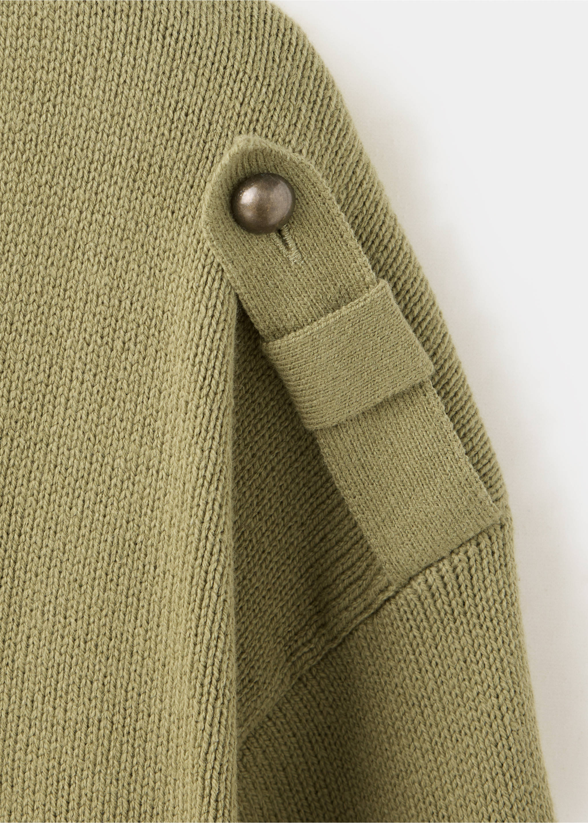Pull en maille à détail de passants - Détail de l'article 8, Kaki. Ref: 37054781-00.