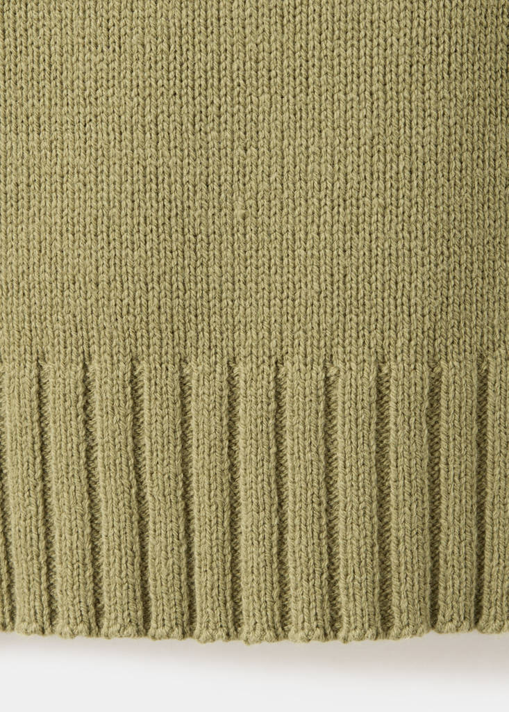 Knitted jersey with belt loop details — Khaki