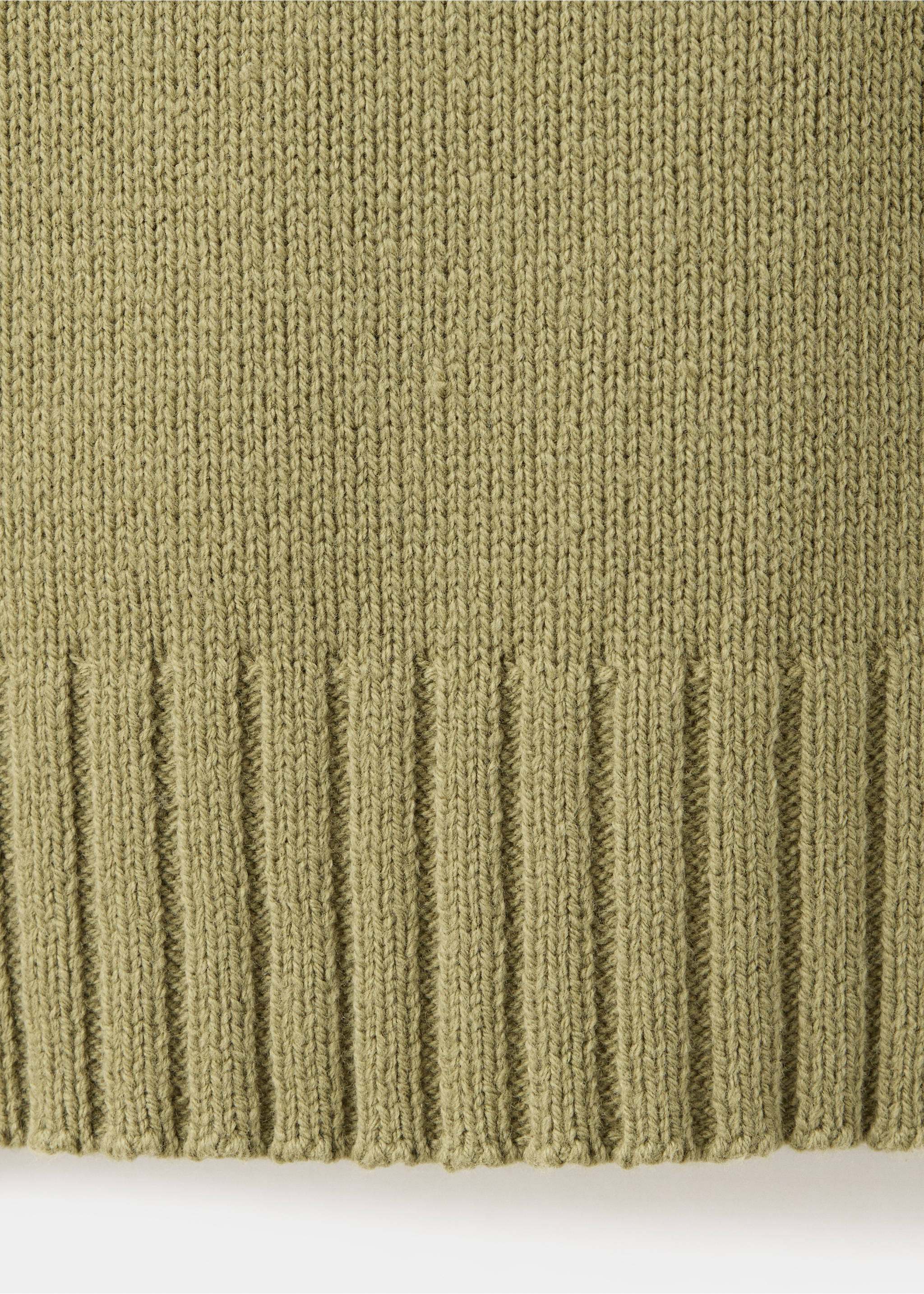 Pull en maille à détail de passants - Détail de l'article 0, Kaki. Ref: 37054781-00.