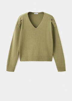 Knitted jersey with belt loop details — Khaki 4