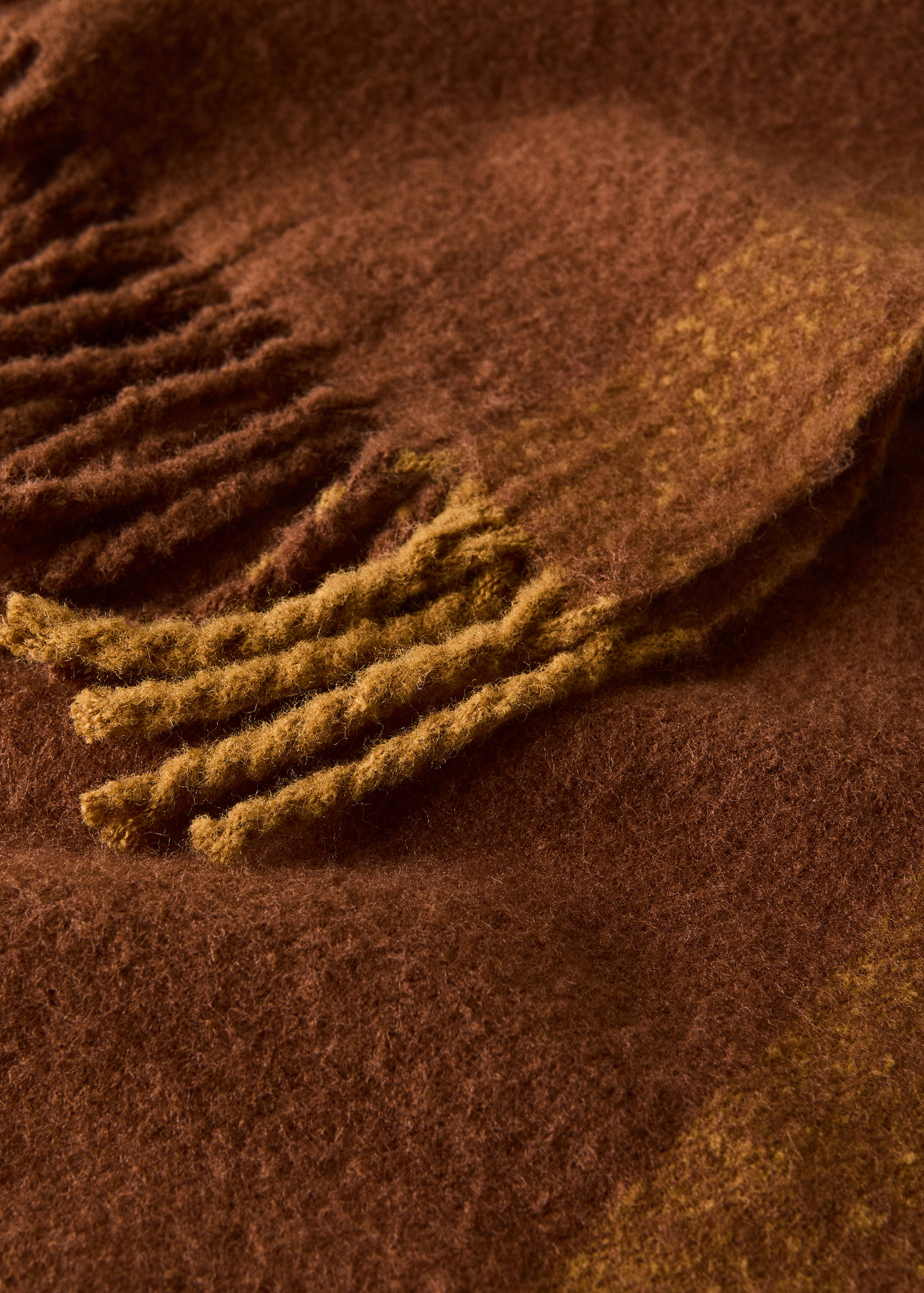 Couverture en laine cardée détail franges - Détail de l'article 1