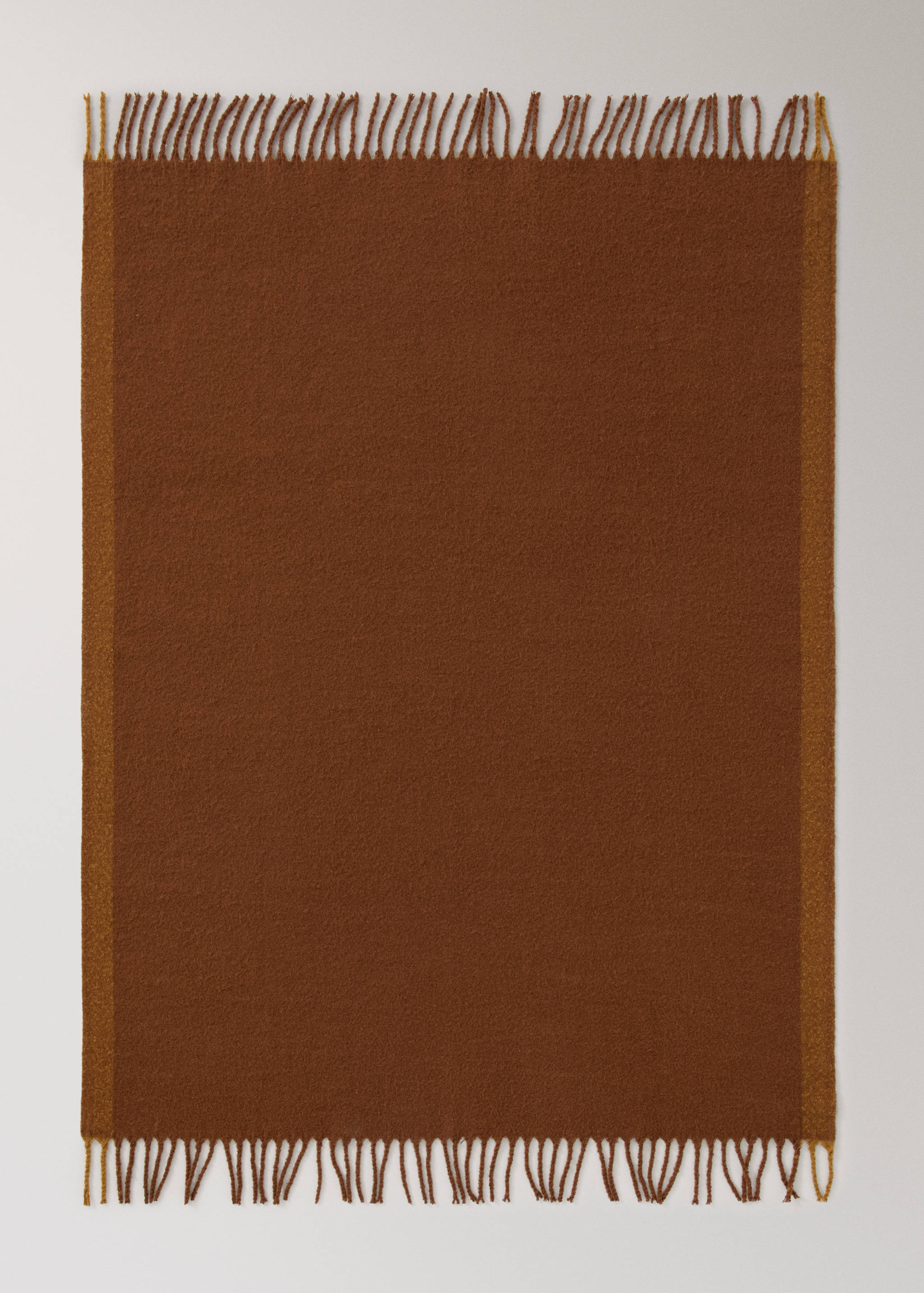 Couverture en laine cardée détail franges - Détail de l'article 3