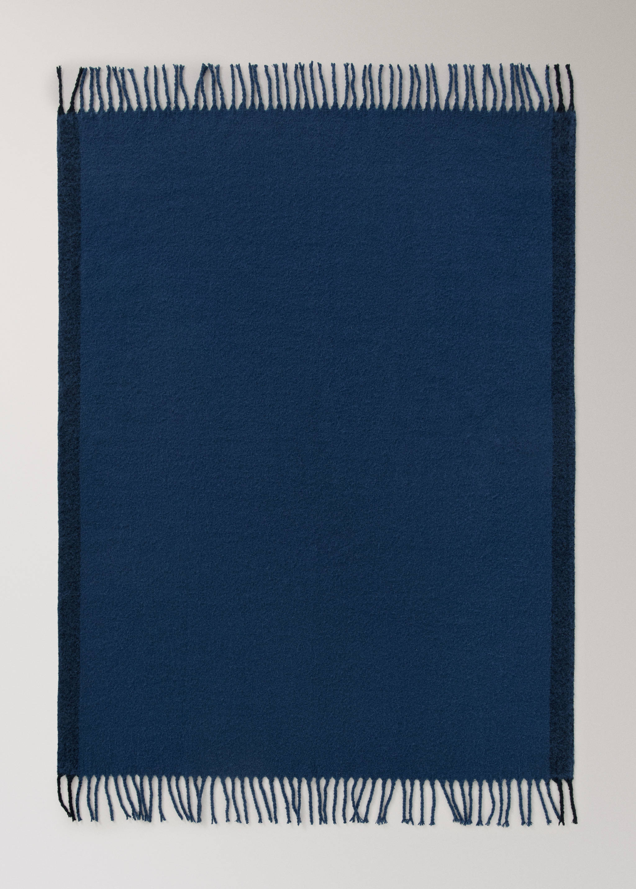 Couverture en laine cardée détail franges - Détail de l'article 3