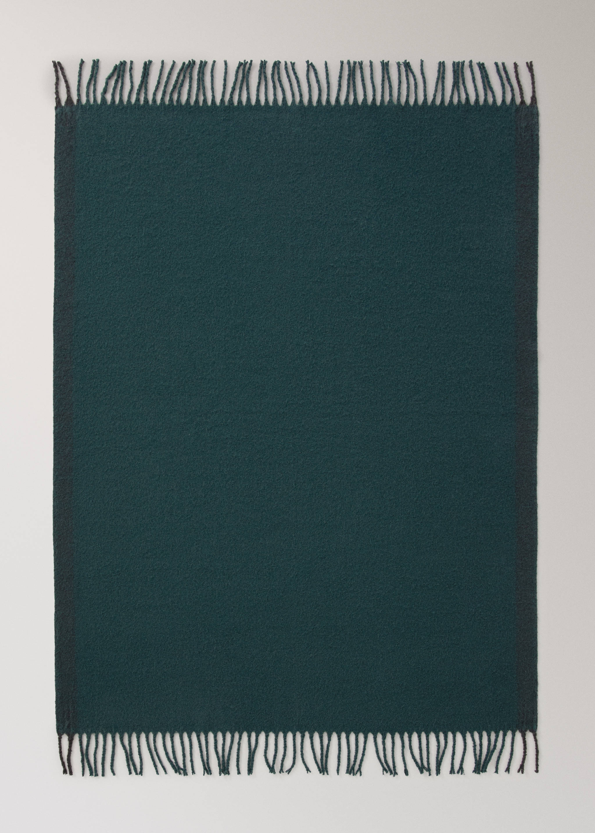 Couverture en laine cardée détail franges - Détail de l'article 3