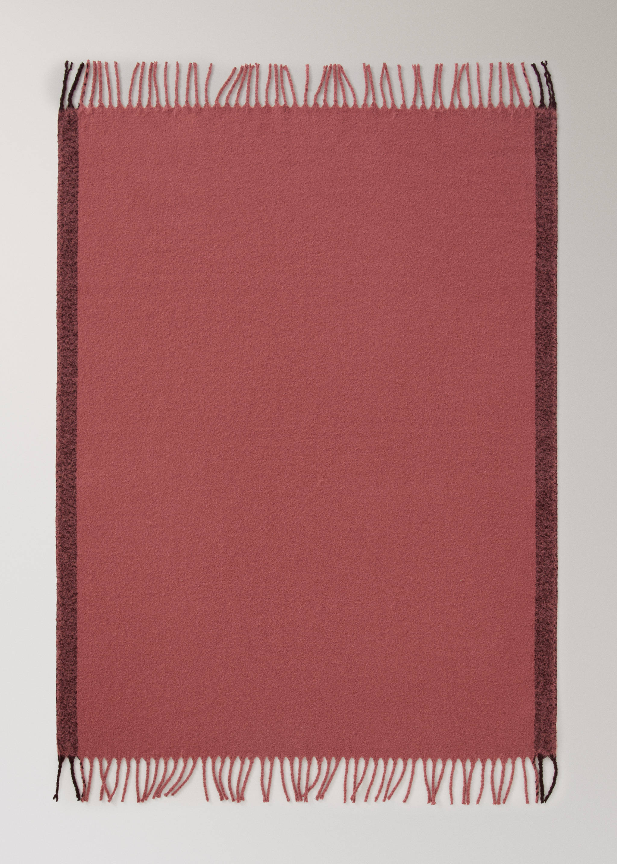 Couverture en laine cardée détail franges - Détail de l'article 3