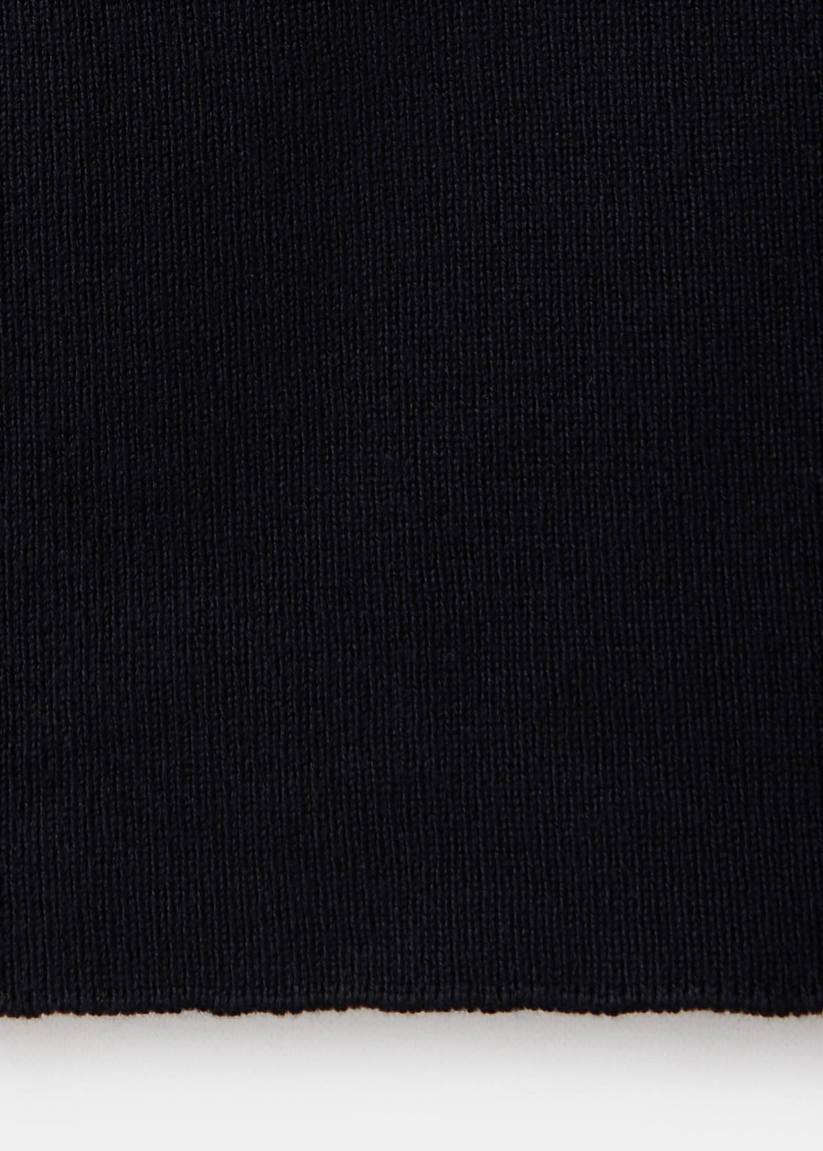 V-neck knit top — Black