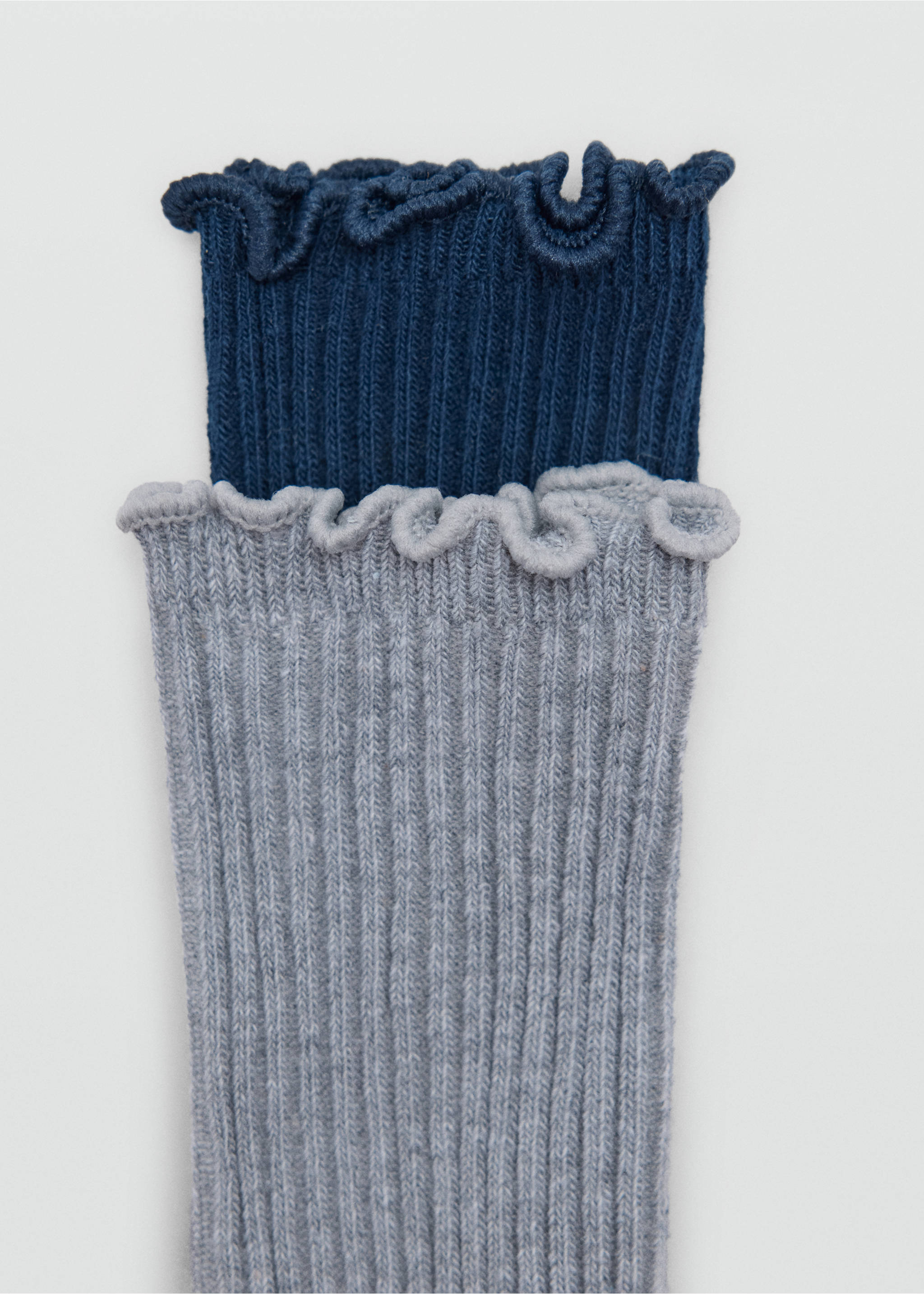 2 pack ribbed socks - Reverse of the article, Navy. Ref: 37054786-00.