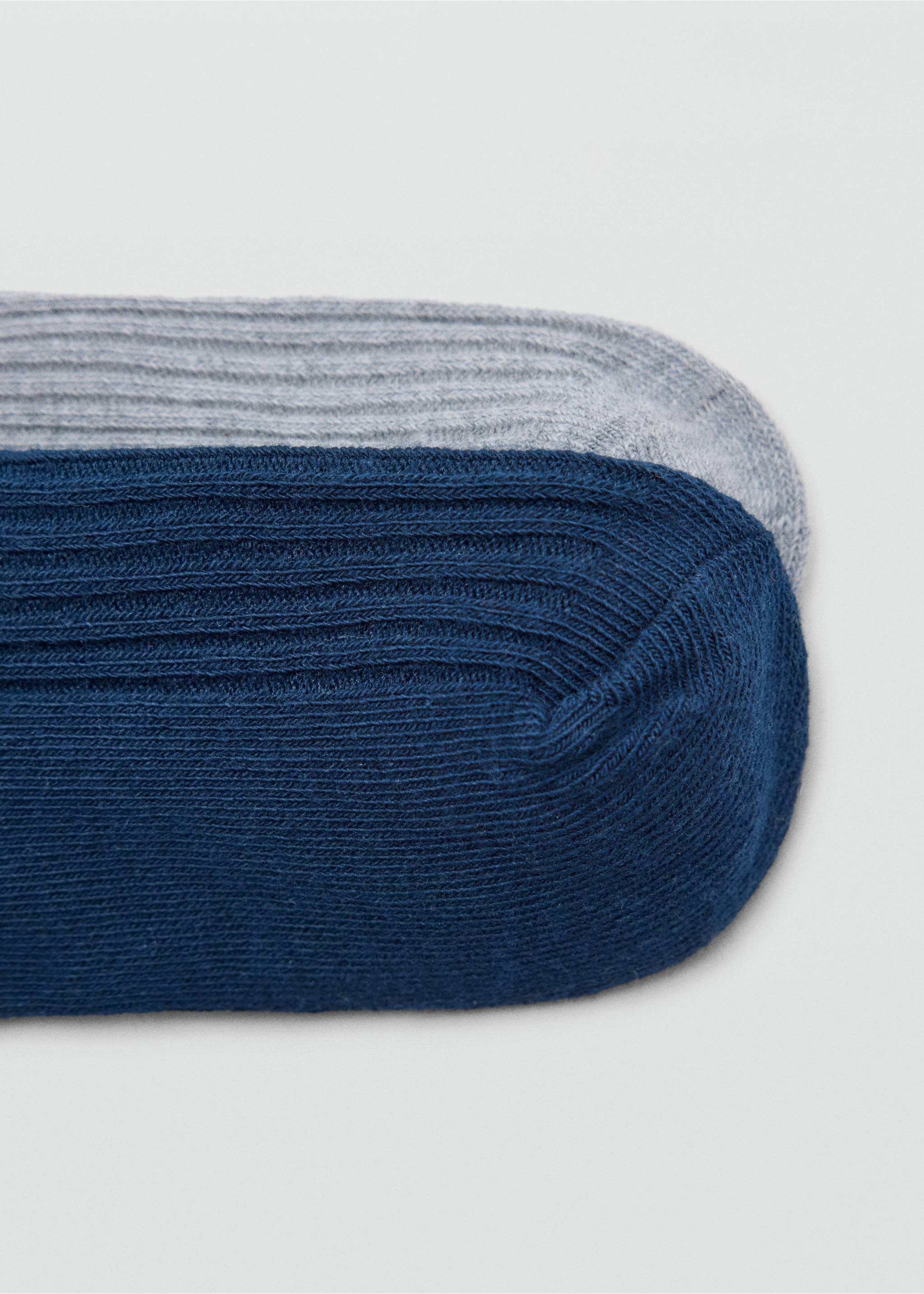 2 pack ribbed socks - Details of the article 8, Navy. Ref: 37054786-00.