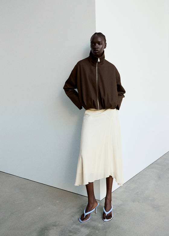 Huni yaka oversize ceket