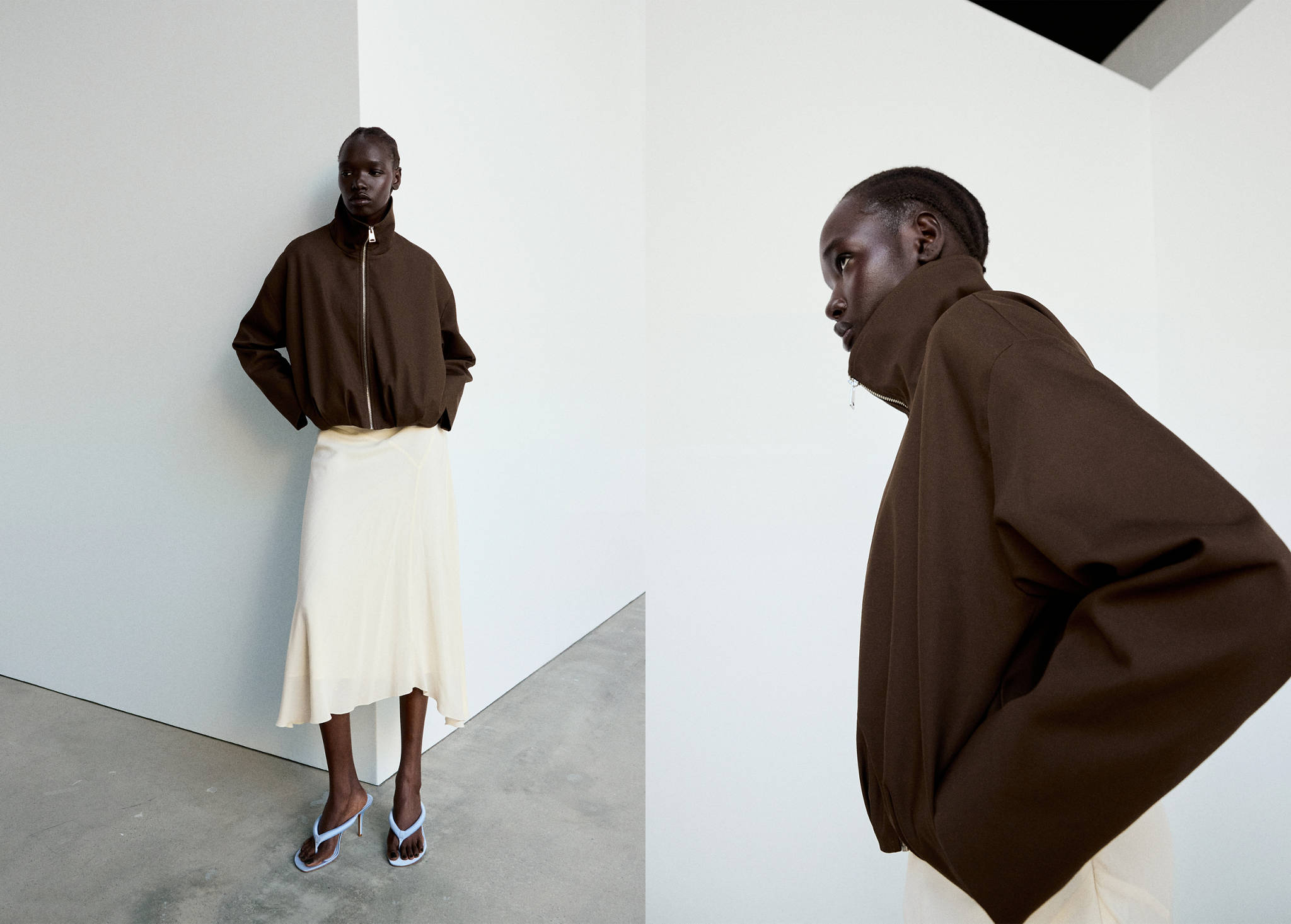 Veste oversize à col cheminée - Plan panoramique