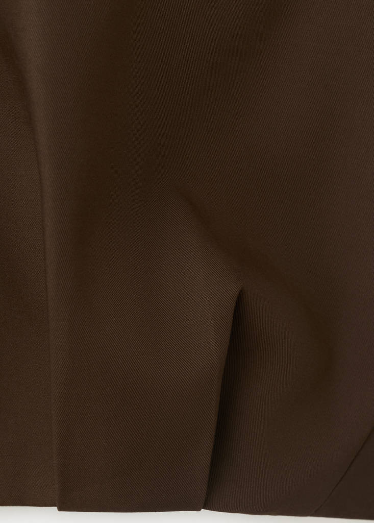 Oversized funnel-neck jacket — Chocolate
