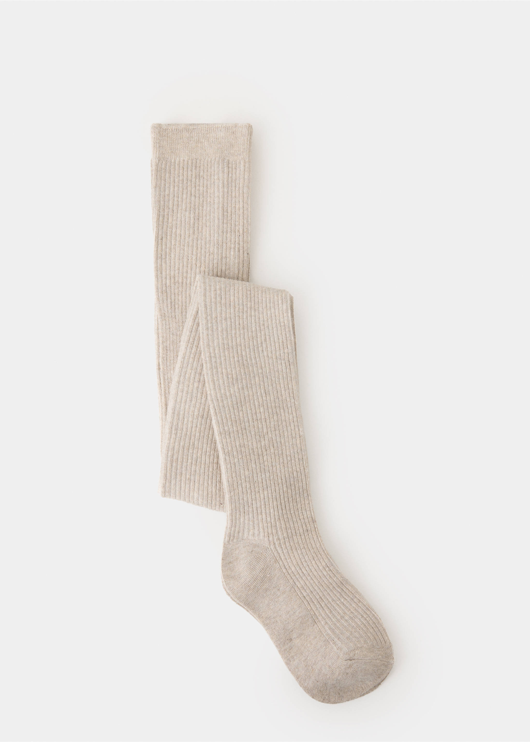 Ribbed knit tights - Article without model, Medium Brown. Ref: 37054792-00.