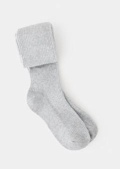 Ribbed knit tights — Medium Heather Grey 2