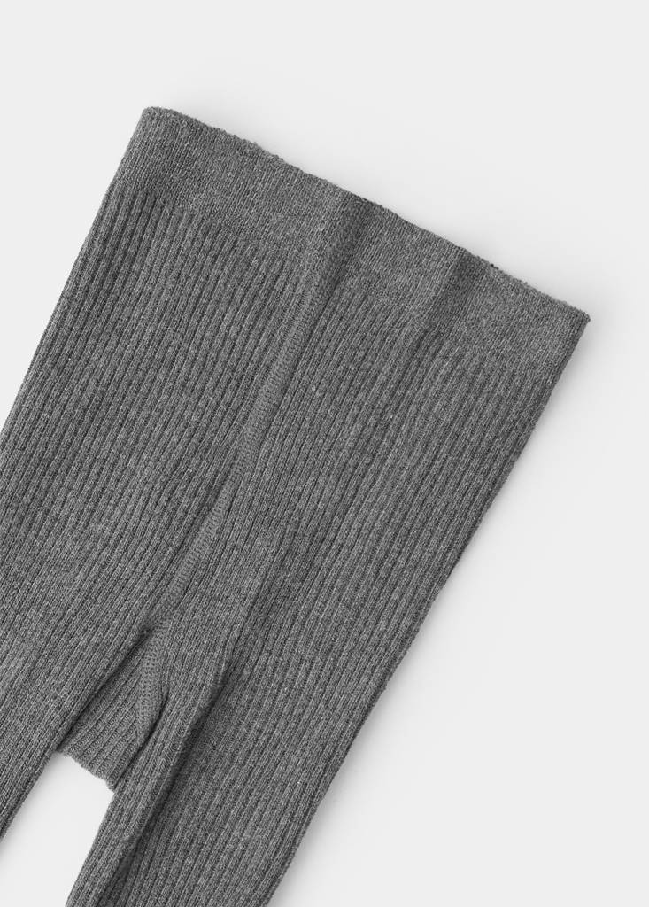 Ribbed knit tights — Dark Heather Grey
