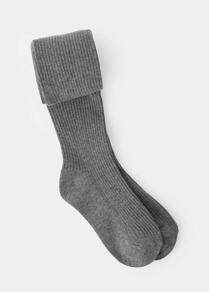 Ribbed knit tights — Dark Heather Grey