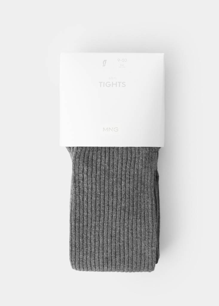 Ribbed knit tights — Dark Heather Grey