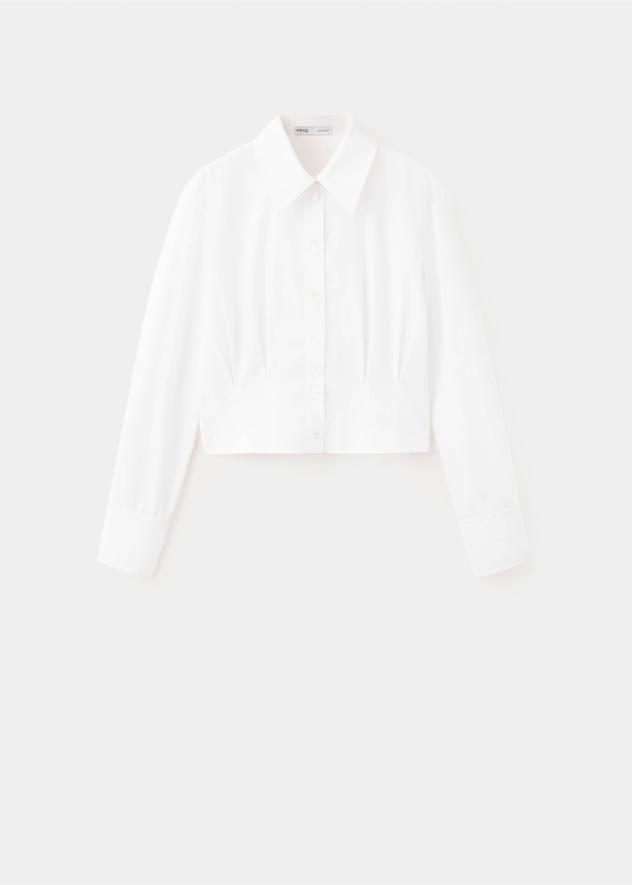 Chemise coton pinces - Article sans modèle, Blanc cassé. Ref: 37054798-00.