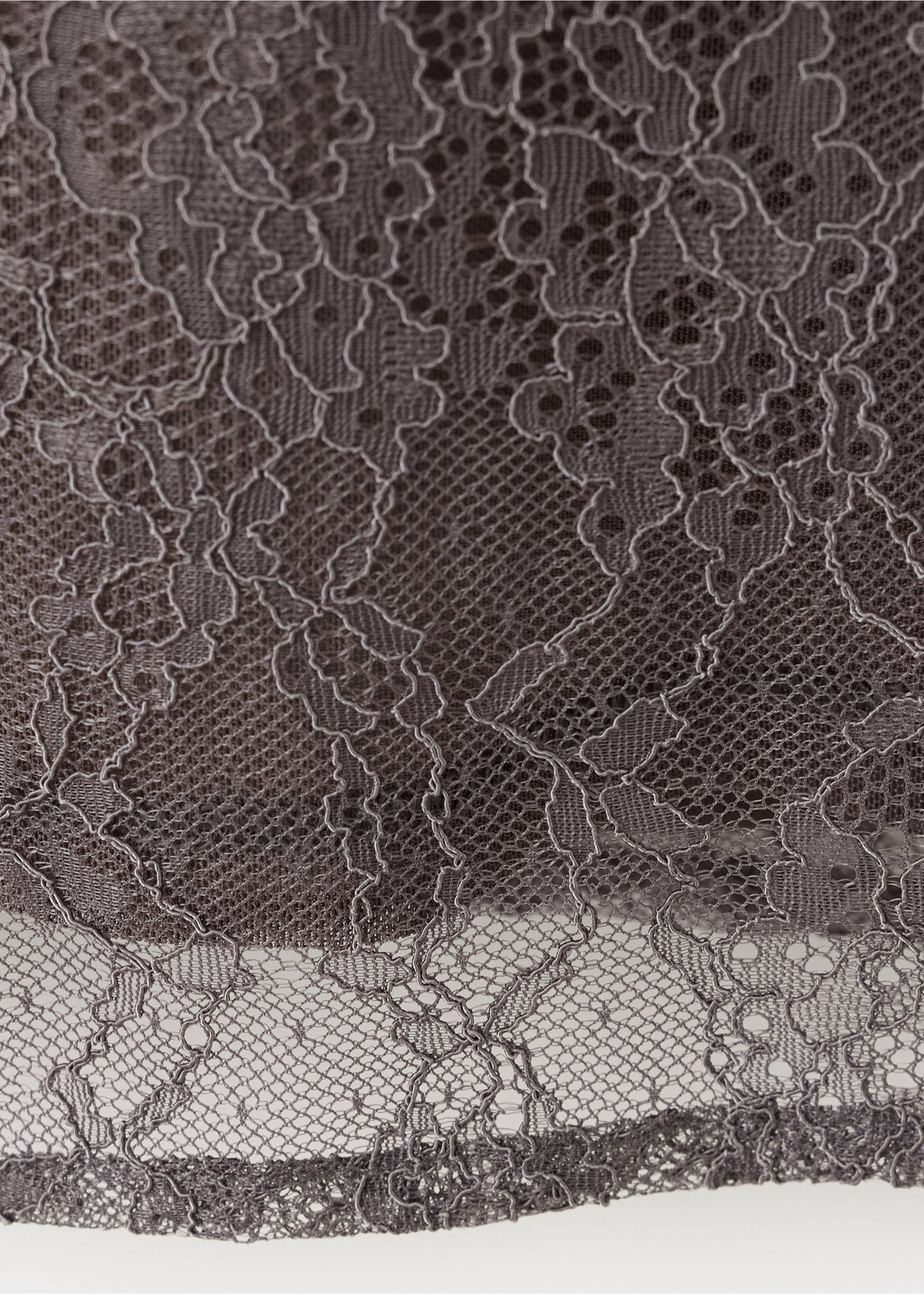 Top encaje lazo - Detalle del artículo 0, Gris. Ref: 37054799-00.