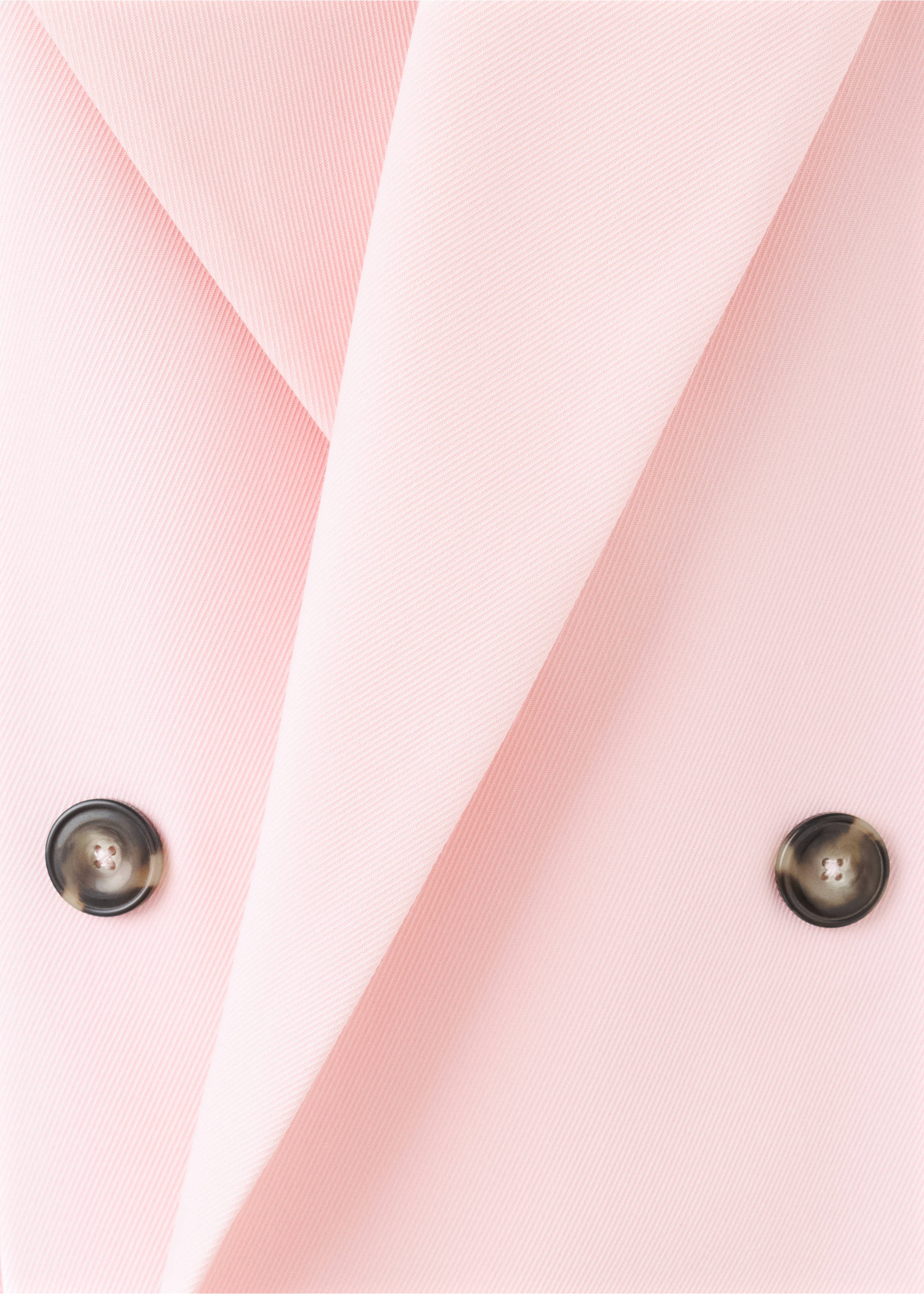 Blazer croisé en mélange de coton - Détail de l'article 0, Rose pastel. Ref: 37054802-00.