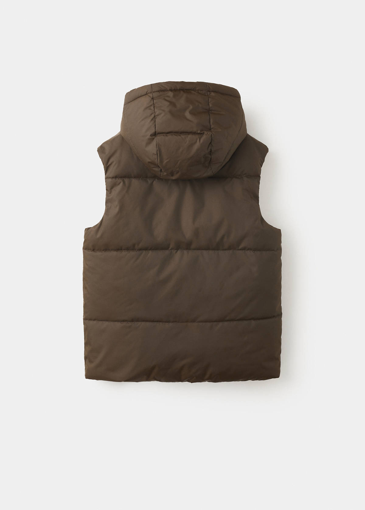 Reversible hooded gilet — Brown