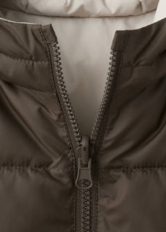 Reversible hooded gilet — Brown 6