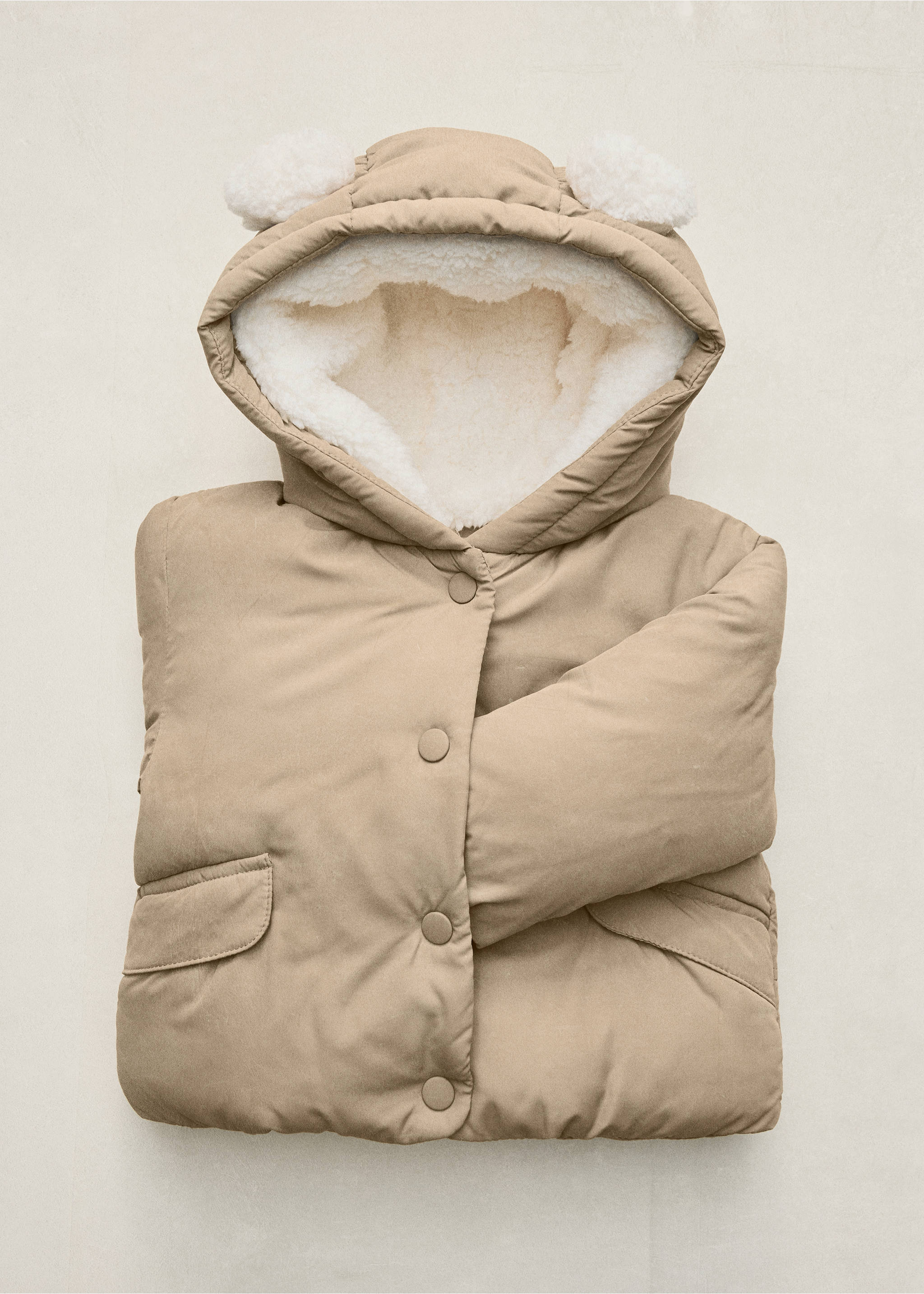 Anorak matelassé imitation fourrure - Détail de l'article 5, Marron moyen. Ref: 37055150-00.