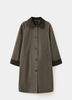 Trench with corduroy details — Dark Green 7