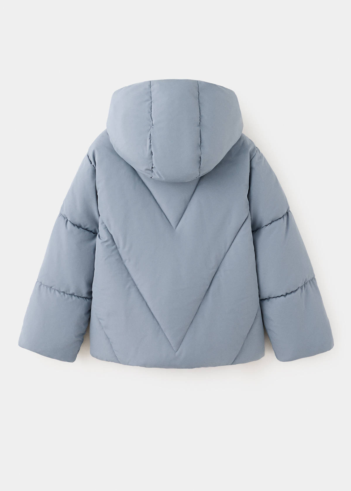 Hood puffer coat — Blue