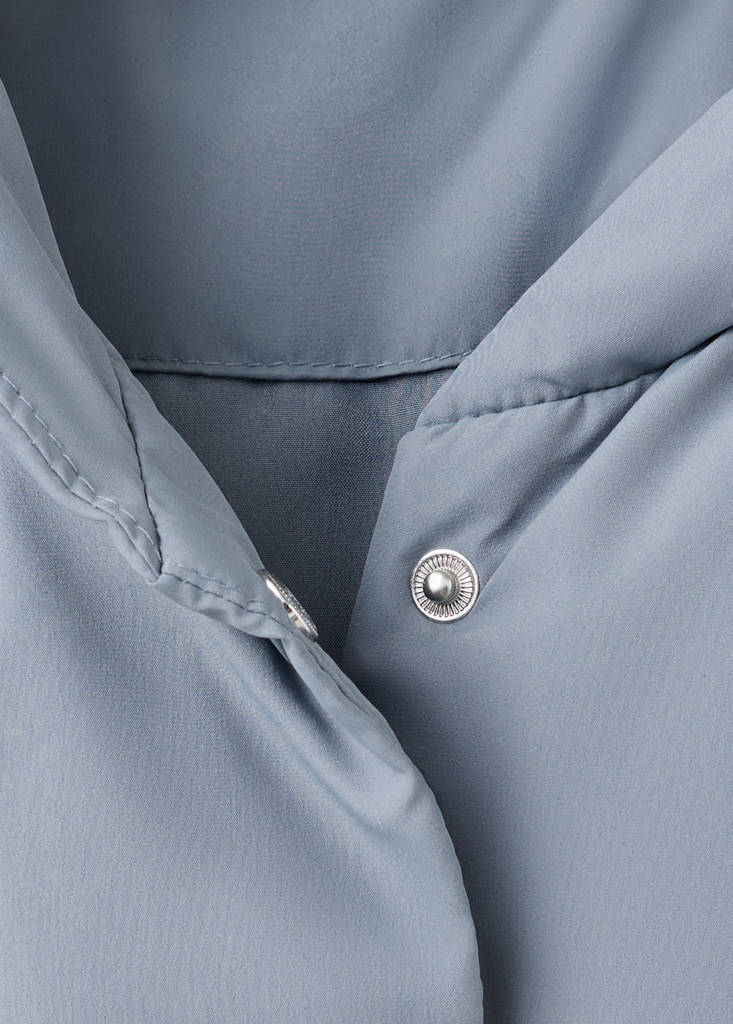 Hood puffer coat — Blue