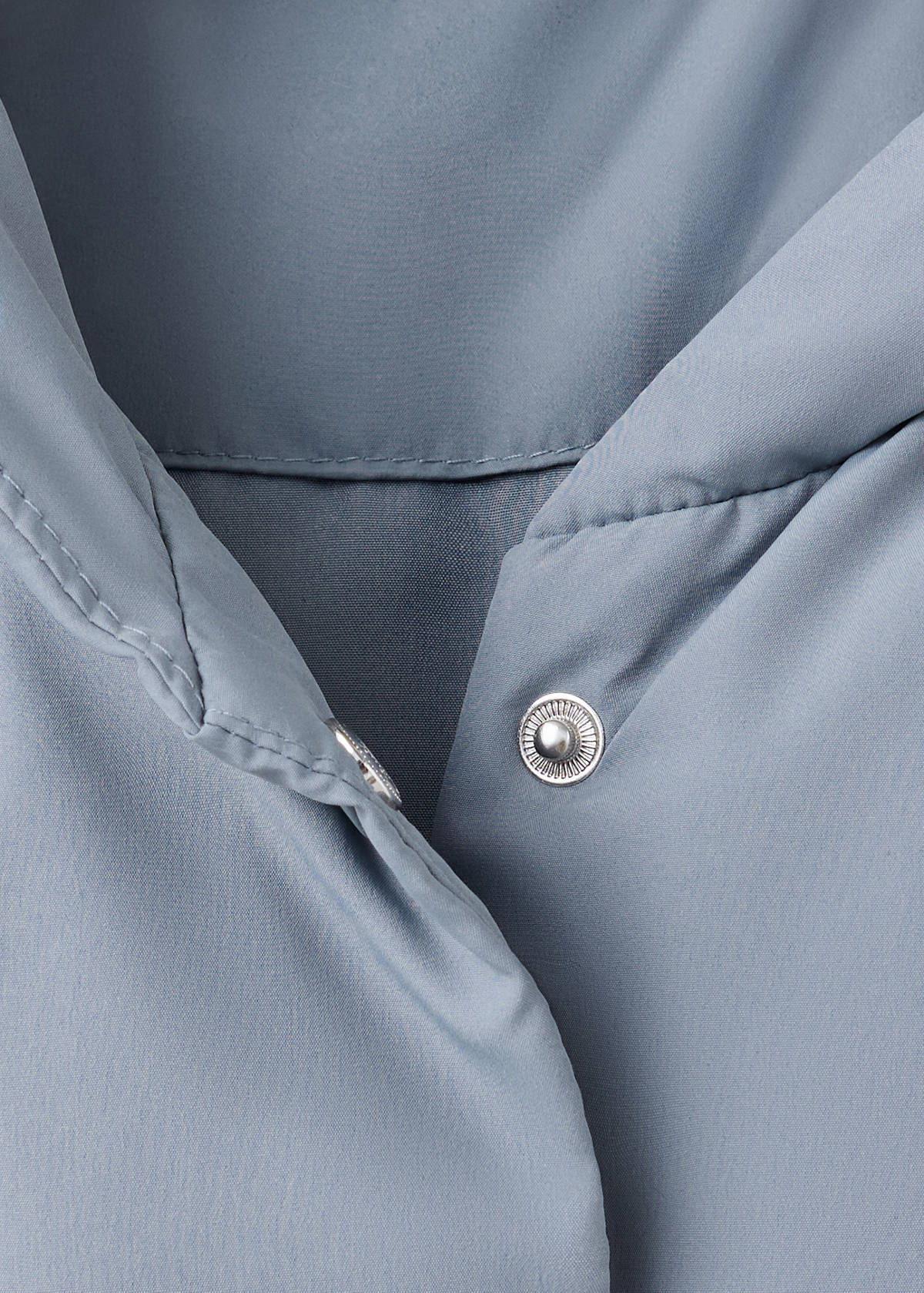 Hood puffer coat — Blue
