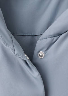 Hood puffer coat — Blue 4