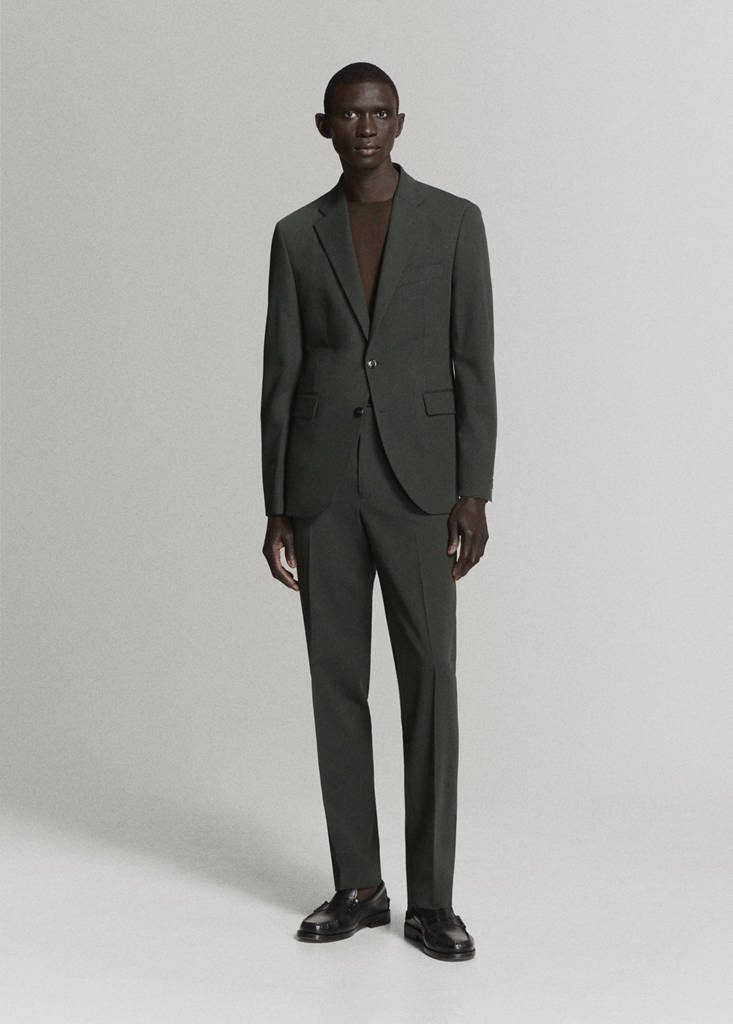 Milan slim-fit suit trousers — Khaki